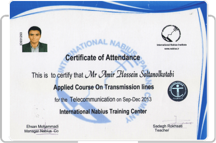 Certificate of Transmission Lines