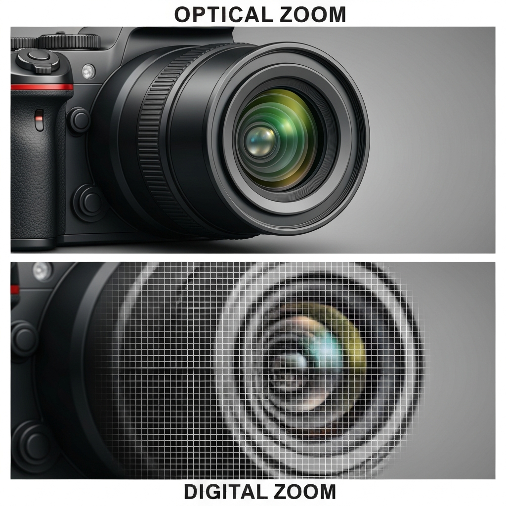 تفاوت زوم اپتیکال (Optical) و دیجیتال (Digital) در دوربینها